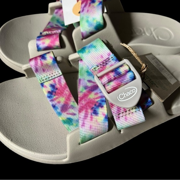 🌻NEW w.tags Chaco Light Tie Dye Chillos Slides - Women's Size 7 - Picture 8 of 12